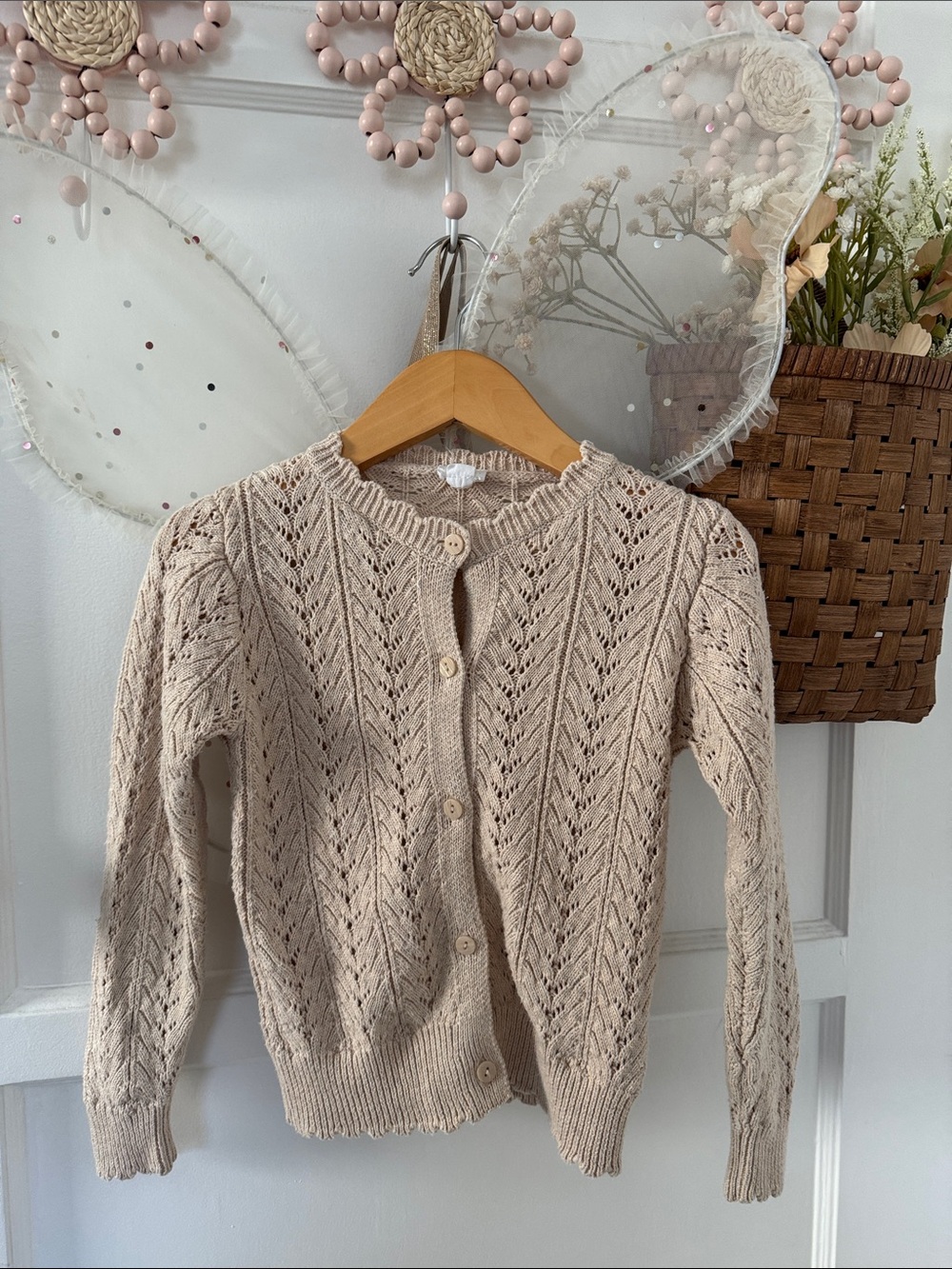2-3Y Jamie Kay Oatmeal Marle Knit Cardigan